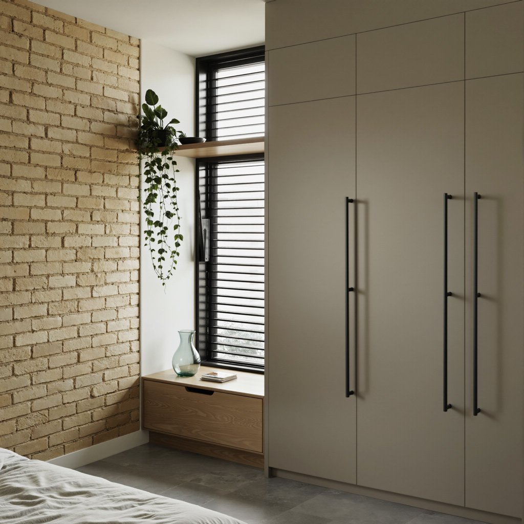 Dormitorio con baño, un ventanal aporta vibra de relajación