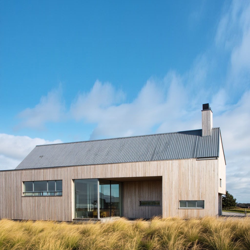 Proyecto de arquitectura moderna madera Chile